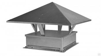 картинка Зонт крышный прямоугольный (ОЦ, t0.5) A200 x B200 - C300 x D300, L190, ш20 от компании САНВЕНТ