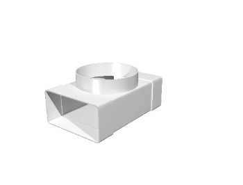 картинка 620ТФ10П Соединитель Т-обр.пластик, плоск.воздуховодов 60х204 с выходом на фланц. воздухораспред D100  от компании САНВЕНТ