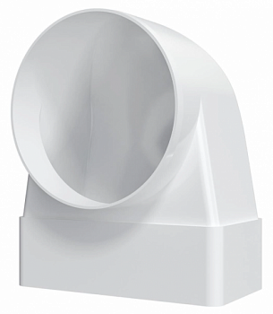 картинка 612СК10КП, Соединитель угловой 90°, плоского воздуховода с круглым пластик, 60х120/D100  от компании САНВЕНТ