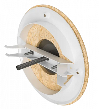 картинка 12,5DW Pine MS, Анемостат приточно-вытяжной регулируемый для бань и саун, с фланцем D125 (СОСНА) с распорными лапками от компании САНВЕНТ