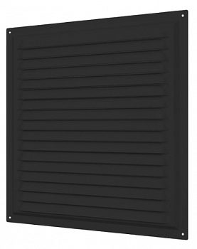 картинка 3030МЭ Black, Решетка вентиляционная вытяжная стальная с покрытием полимерной эмалью 300х300 от компании САНВЕНТ