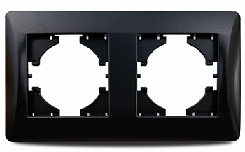 картинка Рамка для регулятора скорости WallPad двойная черная от компании САНВЕНТ
