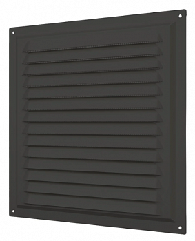 картинка 2525МЭ Black, Решетка вентиляционная вытяжная стальная с покрытием полимерной эмалью 250х250 от компании САНВЕНТ