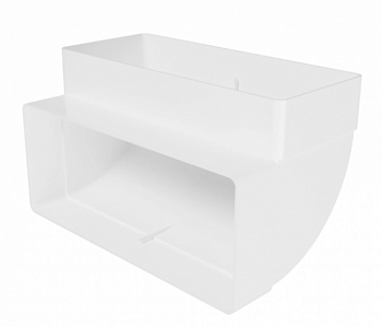 картинка 922КВП Колено КВП 90х220 вертикальное пластик ERA  от компании САНВЕНТ