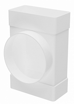 картинка 511ТФ10П Соединитель Т-обр.пластик,плоских воздуховодов 55х110 с выходом на фланц. воздухораспр.D100  от компании САНВЕНТ