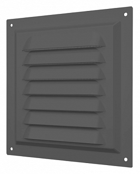 картинка 1515МЭ Gray, Решетка вентиляционная вытяжная стальная с покрытием полимерной эмалью 150х150 от компании САНВЕНТ