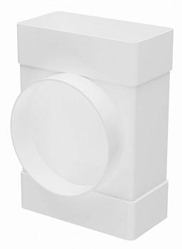 картинка 612ТФ10П Соединитель Т-обр.пластик,плоских воздуховодов 60х120 с выходом на фланц. воздухораспр.D100  от компании САНВЕНТ