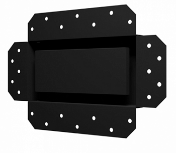 картинка 2010SGR 	Решетка вентиляционная SGR 200х100 окраш.сталь Matt black ERA  от компании САНВЕНТ