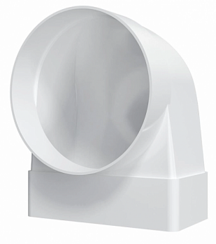 картинка 511СК10ФП Соединитель угловой 90° пластик, плоского воздуховода с фланц. воздухораспред.55х110/D100  от компании САНВЕНТ