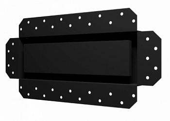 картинка 3010SGR 	Решетка вентиляционная SGR 300х100 окраш.сталь Matt black ERA  от компании САНВЕНТ