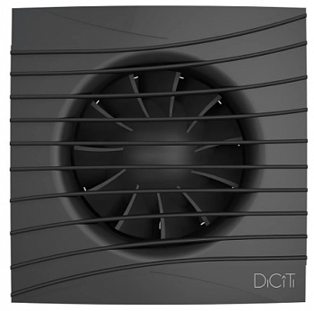 картинка SILENT 4C Matt black, Вентилятор осевой вытяжной с обратным клапаном D 100, декоративный  от компании САНВЕНТ