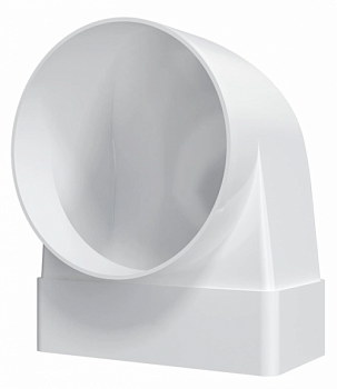 картинка 511СК10КП, Соединитель угловой 90°, плоского воздуховода с круглым пластик, 55х110/D100  от компании САНВЕНТ