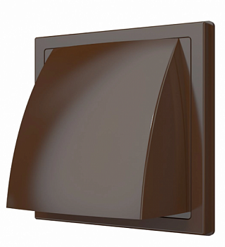 картинка Выход стенной вытяжной с обратным клапаном 150х150 с фланцем D100, ASA, 1515К10ФВ коричневый, от компании САНВЕНТ