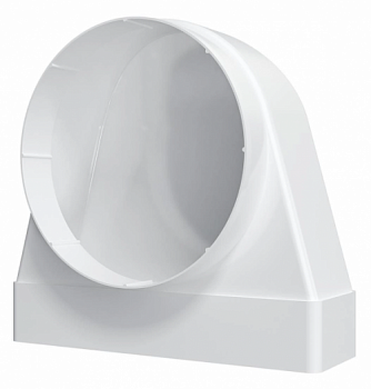 картинка 620СК15КП, Соединитель угловой 90°, плоского воздуховода с круглым пластик, 60х204/D150  от компании САНВЕНТ